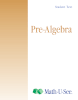 Pre Algebra Student Pack
